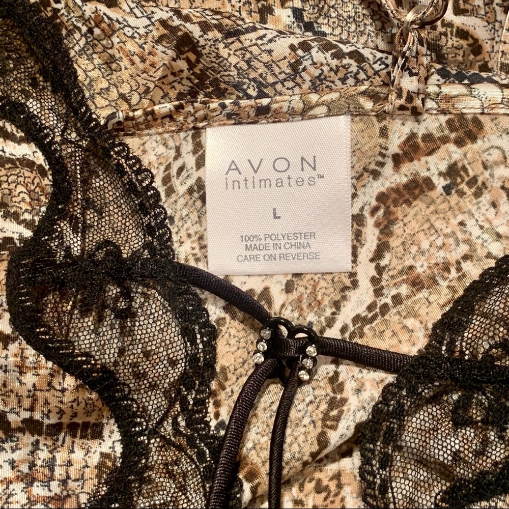 Avon Intimates Snakeskin Print Babydoll Large - Picture 5 of 6